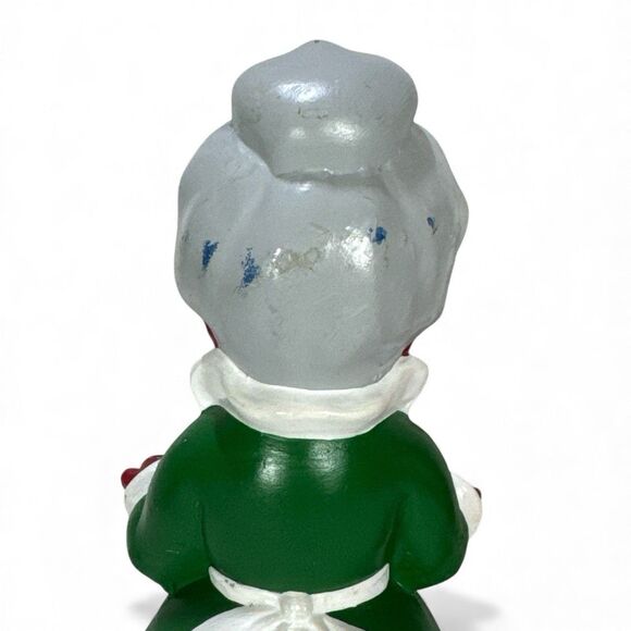 Vintage 60’s Jamar Mallory Ceramic Santa Mrs. Claus Figures Flat Tray Hands Set - Picture 7 of 11